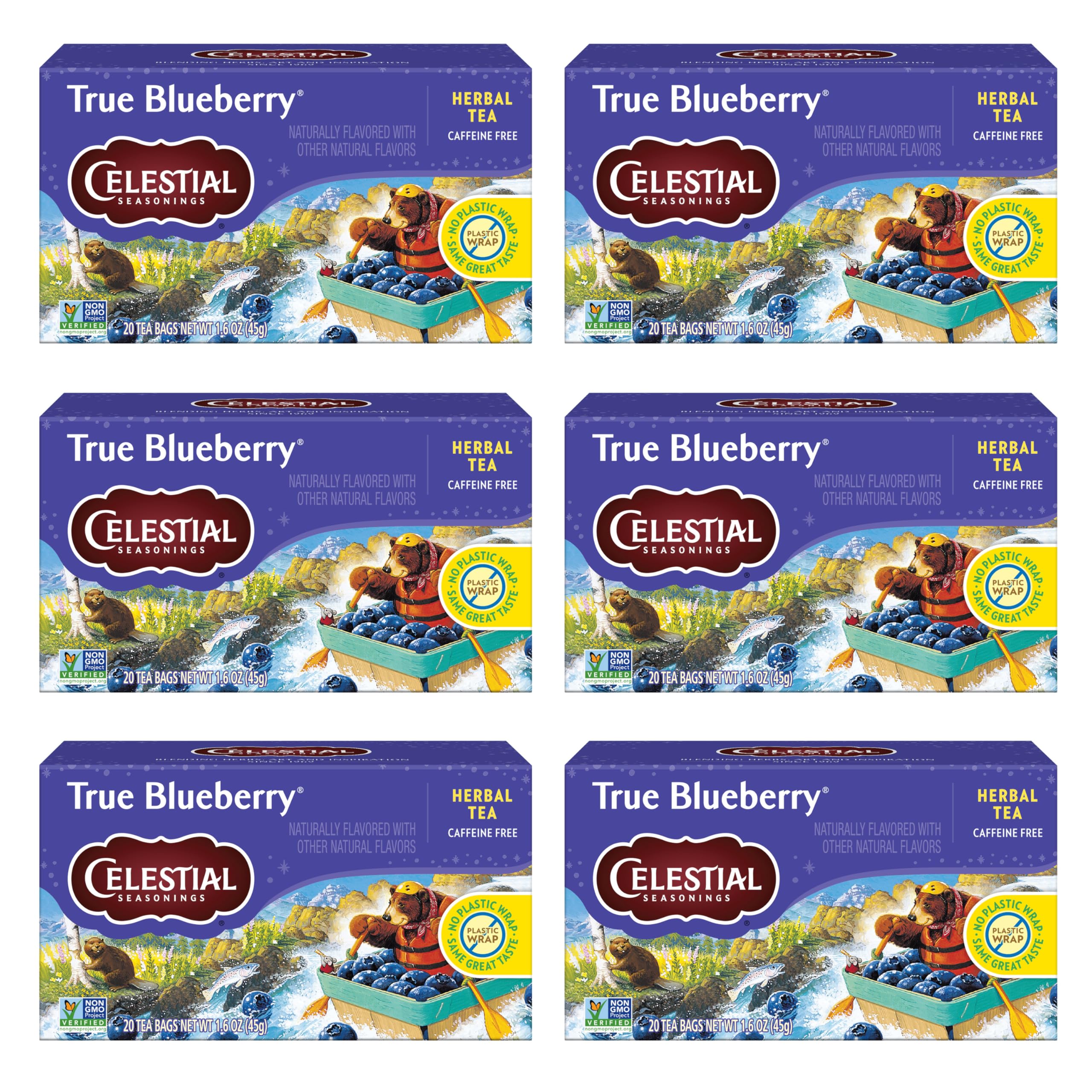 Amazon.com : Celestial Seasonings True Blueberry Herbal Tea Bags